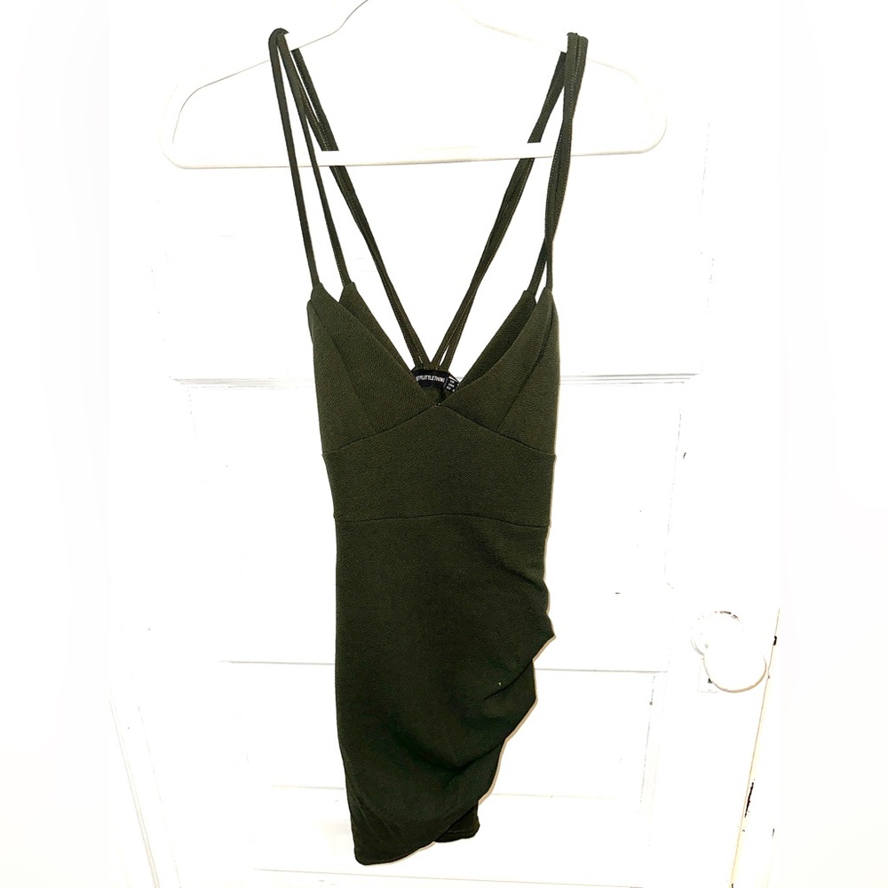 Green strappy dress